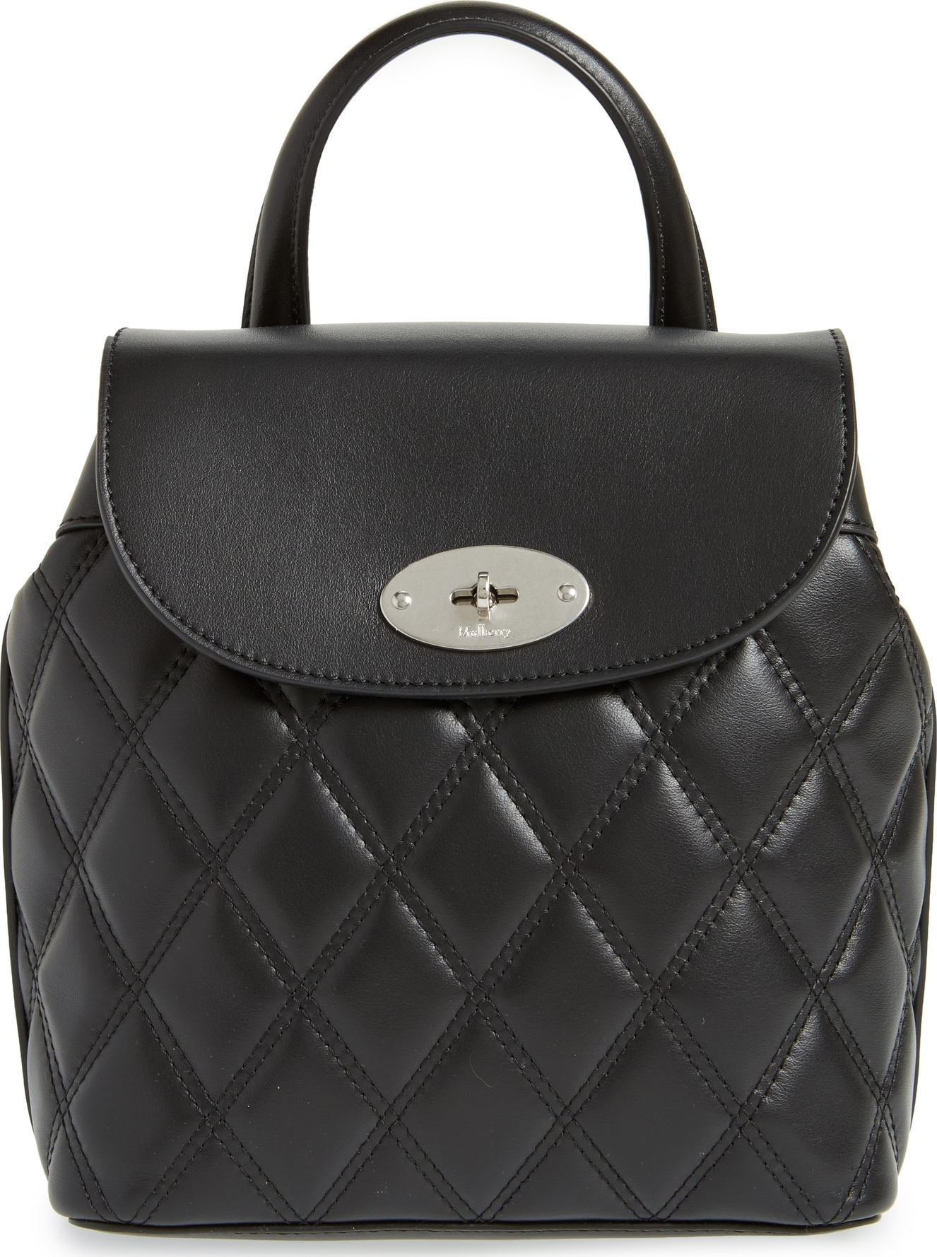 Mulberry Mini Bayswater Quilted Calfskin Leather Convertible Backpack