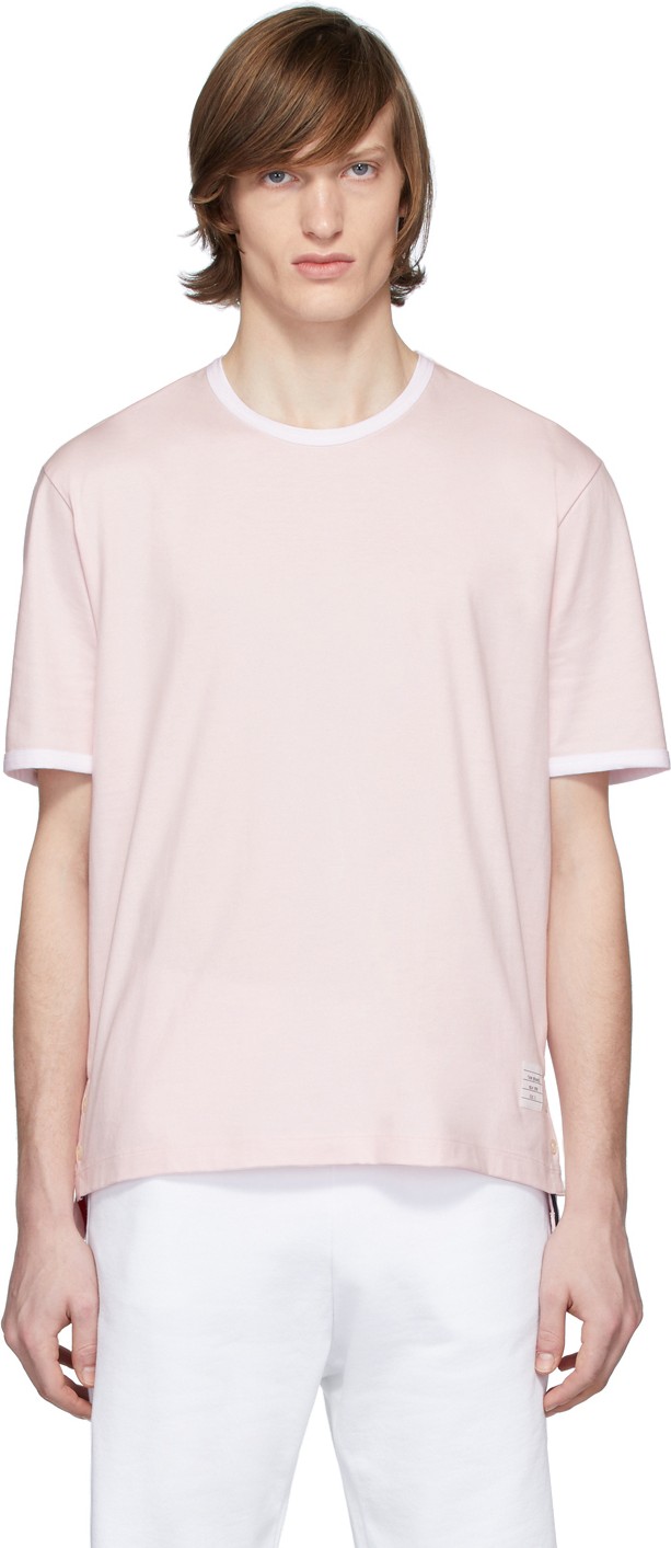 Thom Browne Pink Ringer T-Shirt