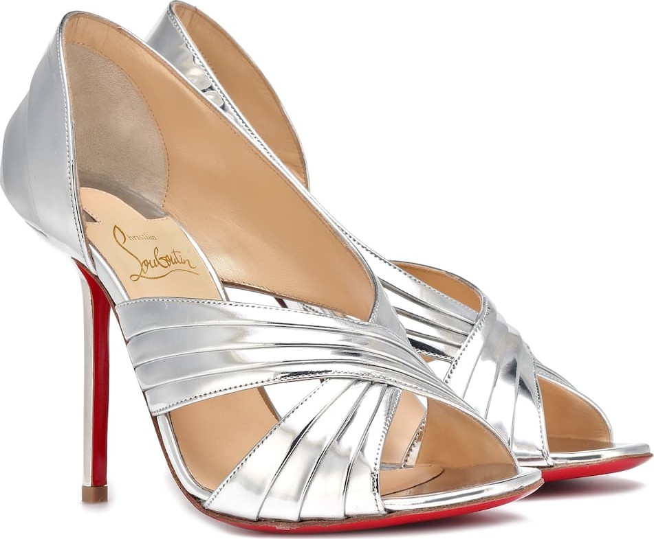 Christian Louboutin Drapa Notta 100 leather sandals