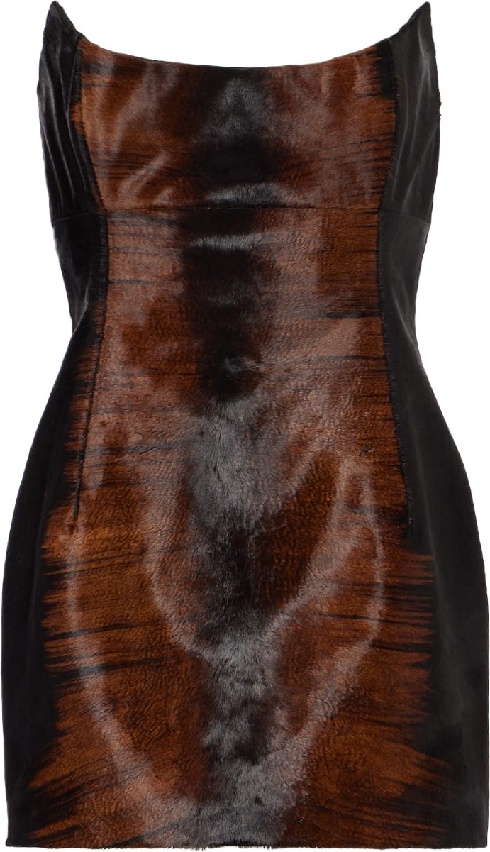 Magda Butrym - Calfhair bustier dress