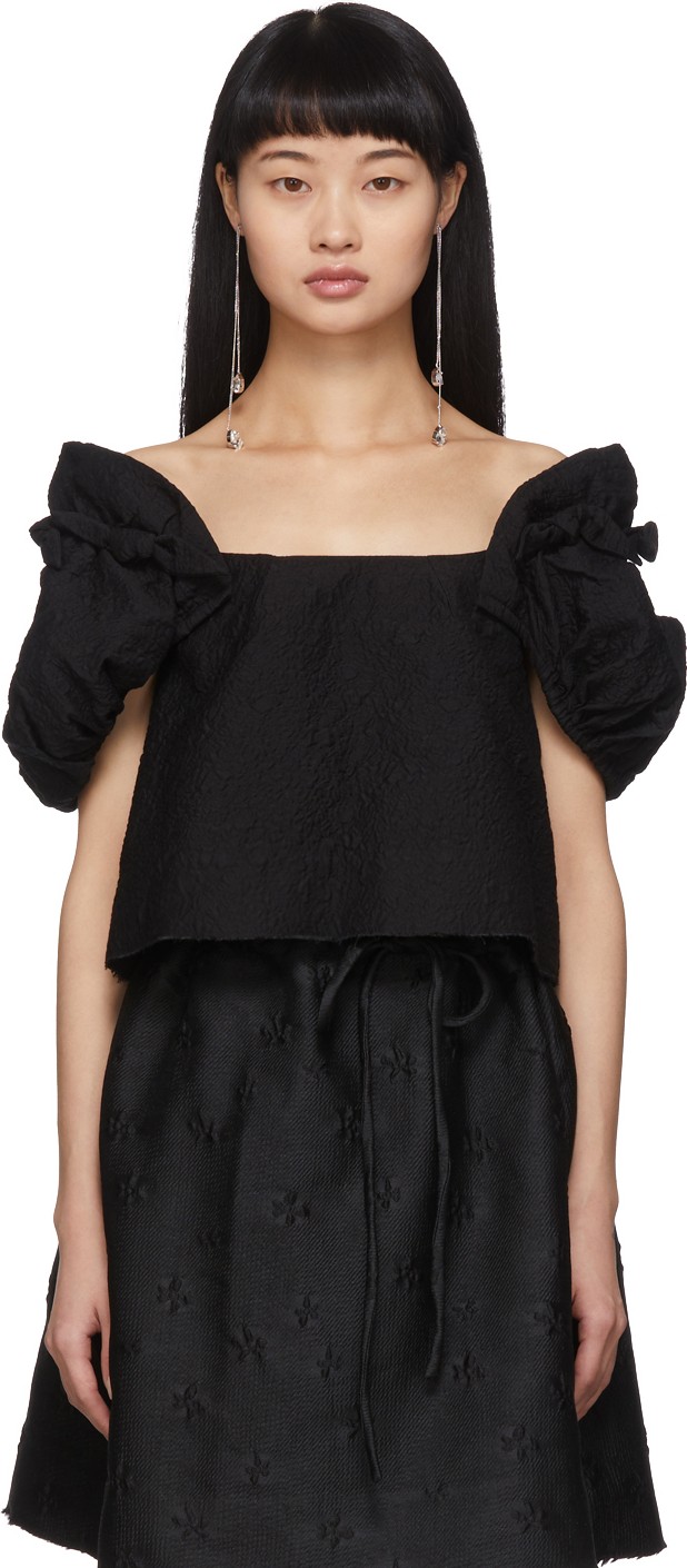 Shushu/Tong Black Bow Top