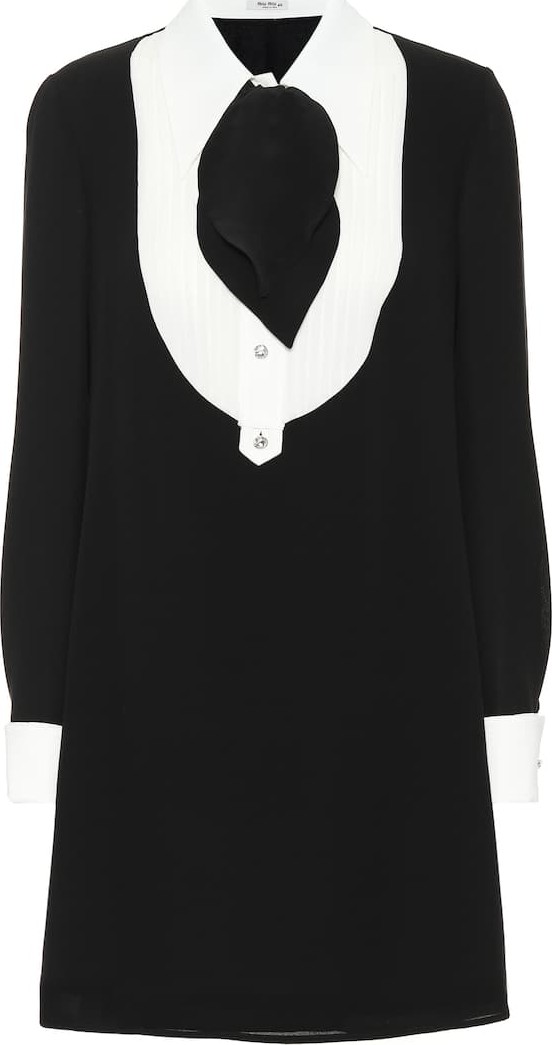 Miu Miu Silk-crêpe minidress