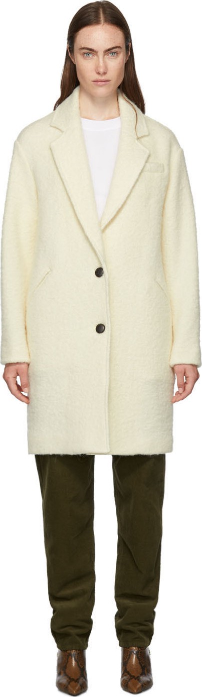 Isabel Marant Etoile Off-White Bouclé Dante Coat