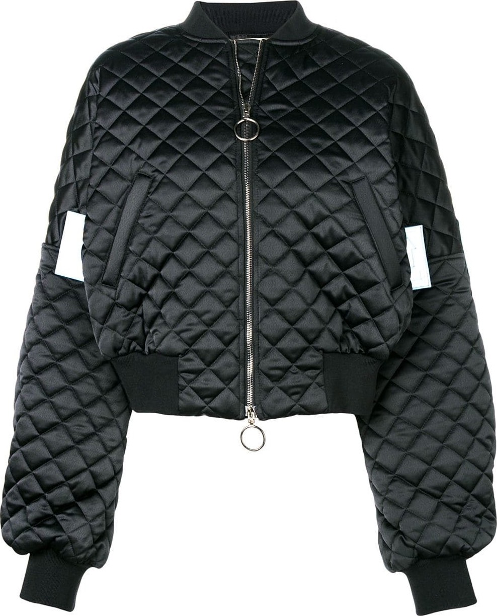Off White quilted bomber jacket