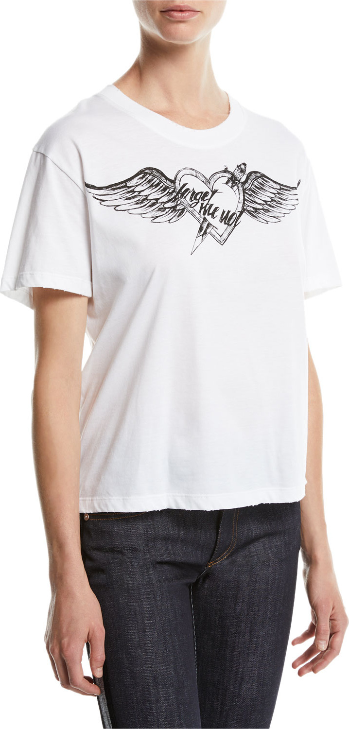 RED Valentino Short-Sleeve Heart Wing Printed Jersey T-Shirt