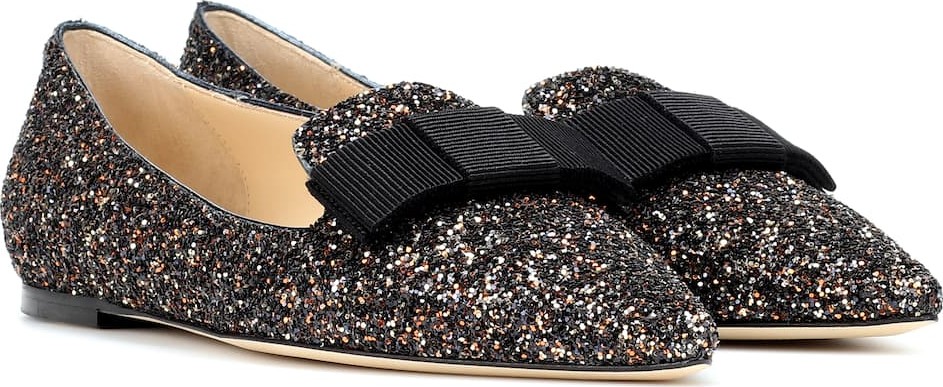 Jimmy Choo Gala glitter ballet flats
