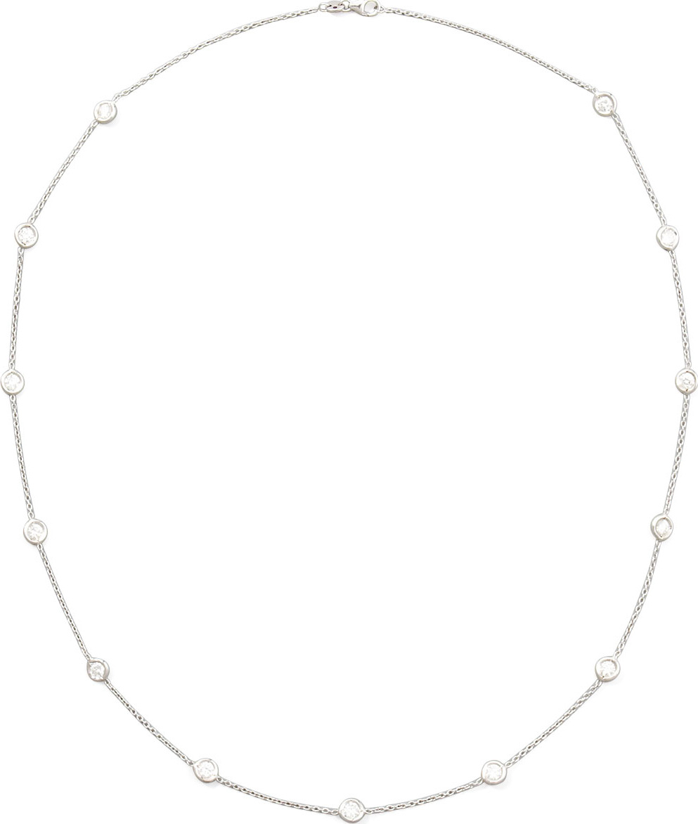 Roberto Coin 24" White Gold Diamond Station Necklace, 2.6ct