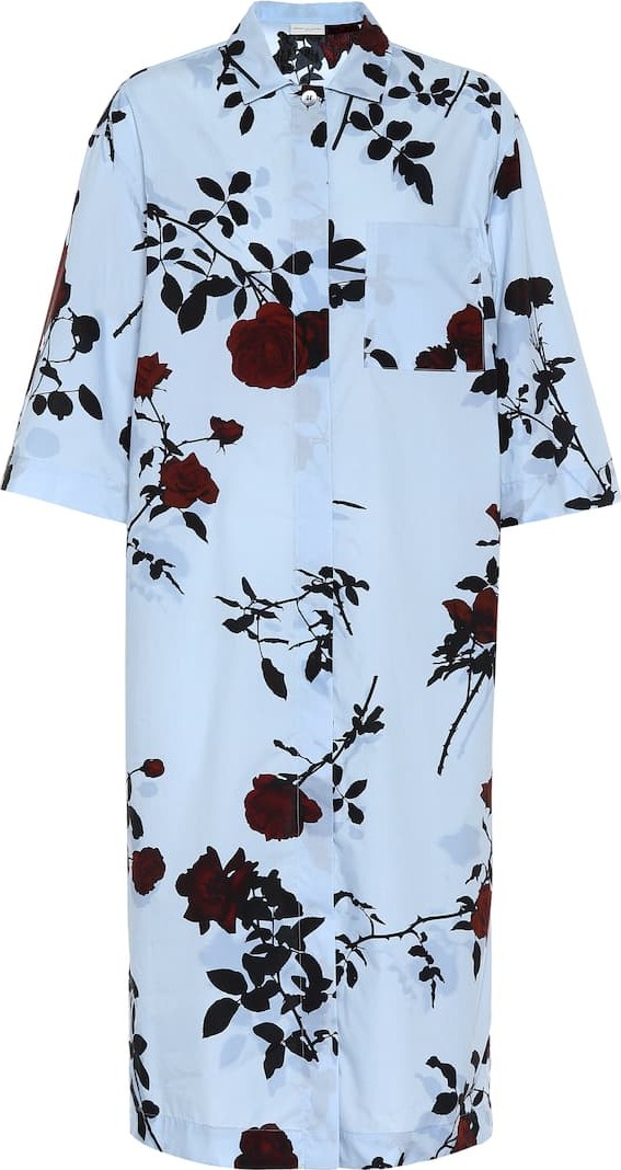 Dries Van Noten Floral cotton shirt dress