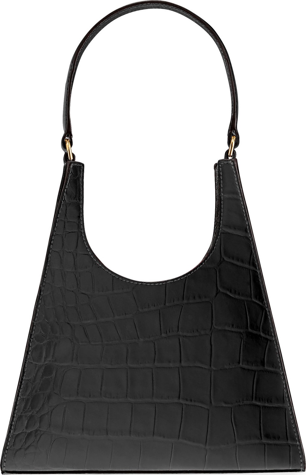 Staud Roy Croc-Embossed Hobo Bag