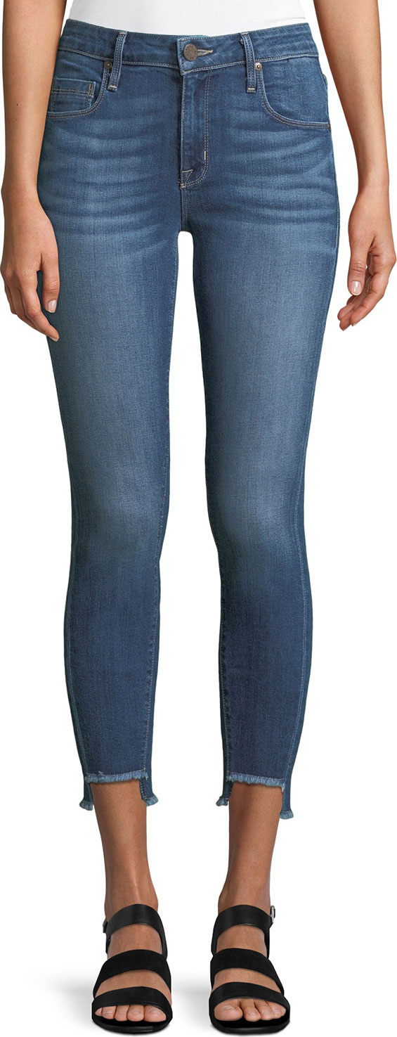 Parker Smith Side-Stripe Twisted-Seam Skinny Jeans