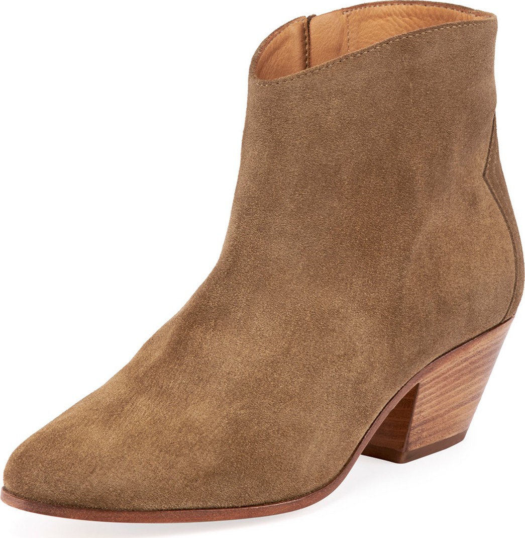 Isabel Marant Dacken Suede Ankle Booties