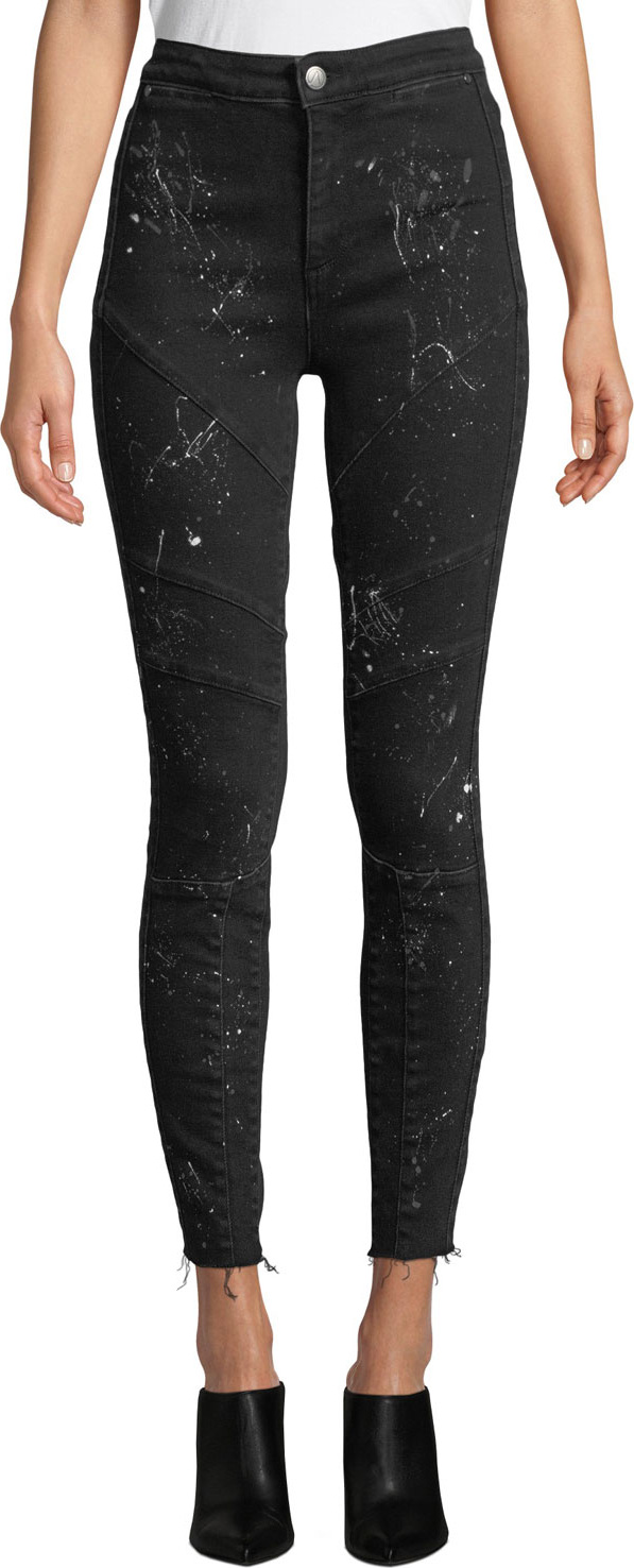 Acynetic Jennie Rock Splattered High-Rise Skinny Jeans