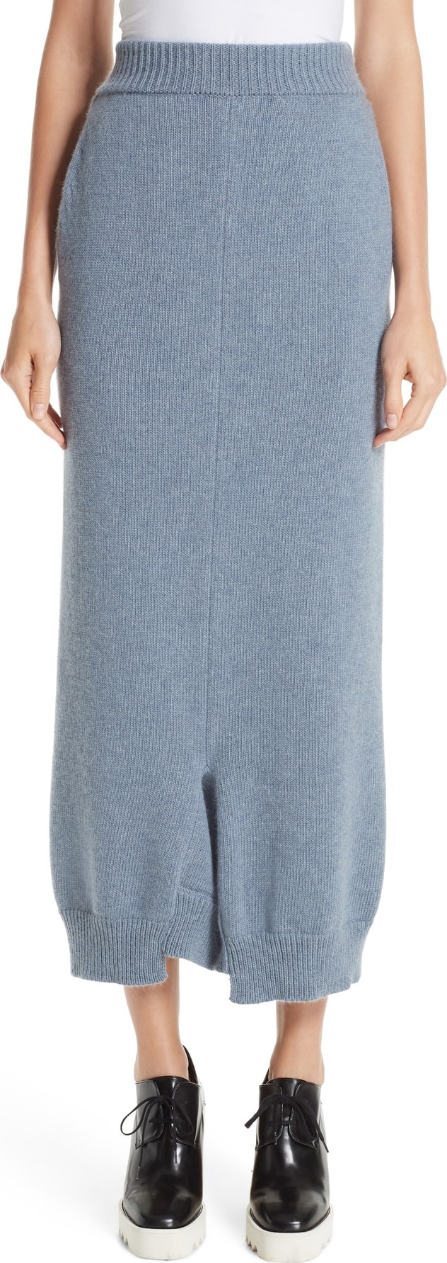 Stella McCartney Drop Crotch Wool Blend Ankle Pants
