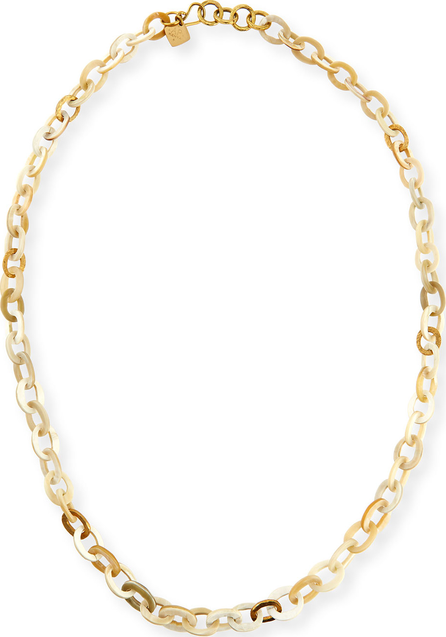 Ashley Pittman Mini Mara Light Horn Necklace, 35"