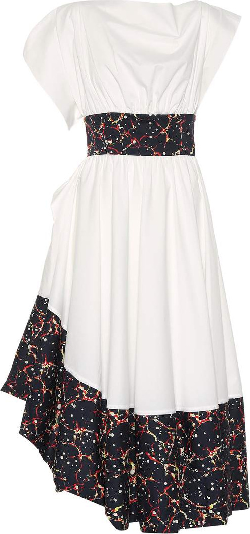 Rosie Assoulin Bubble Tea Length poplin dress