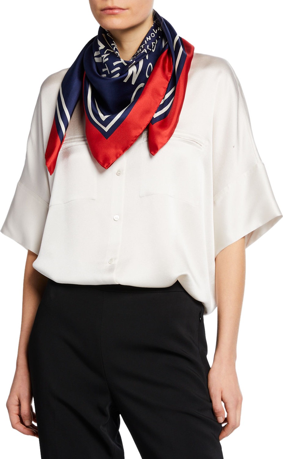 Valentino Chevron Foulard Scarf