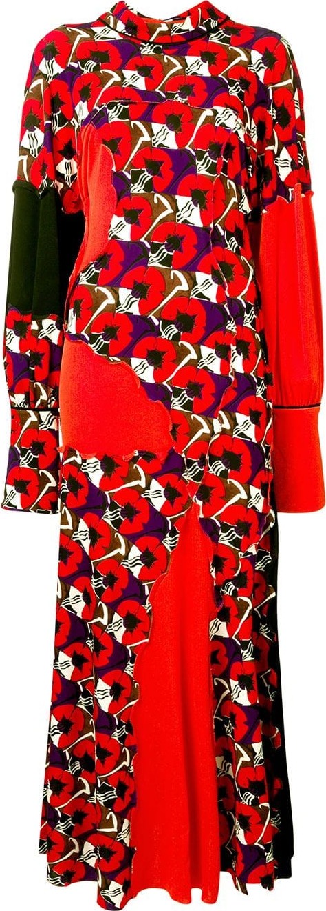 Marni patchwork midi dress