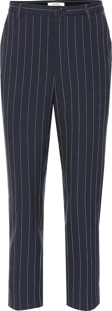 Ganni Pinstripe slim pants