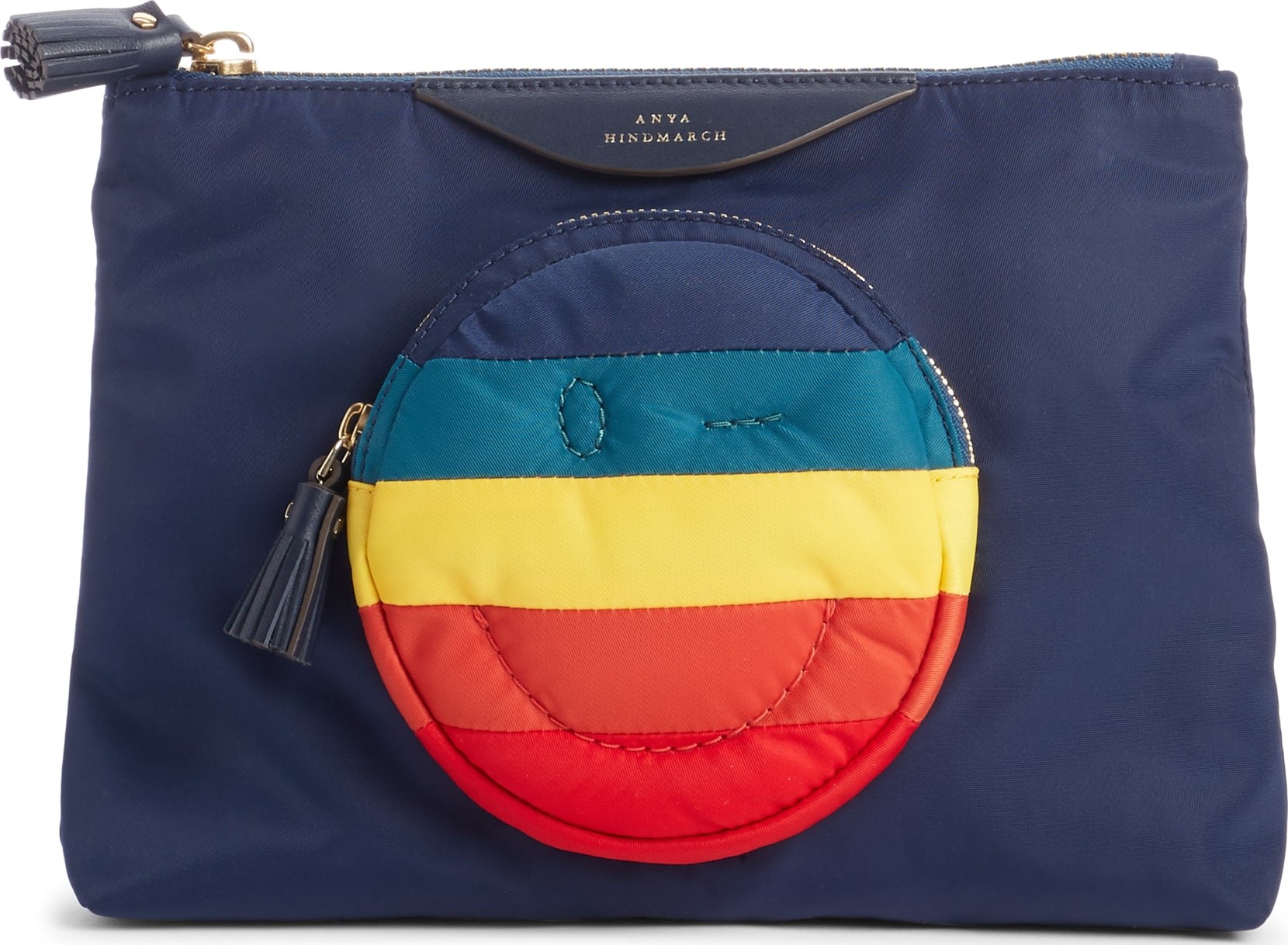 Anya Hindmarch Rainbow Chubby Wink Nylon Pouch