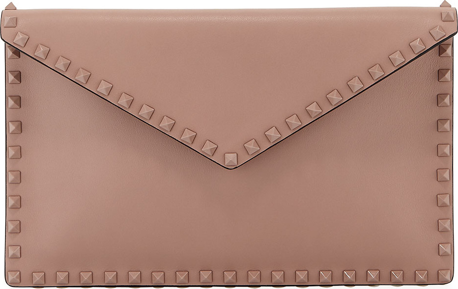 Valentino Rockstud Large Flat Pouch Bag