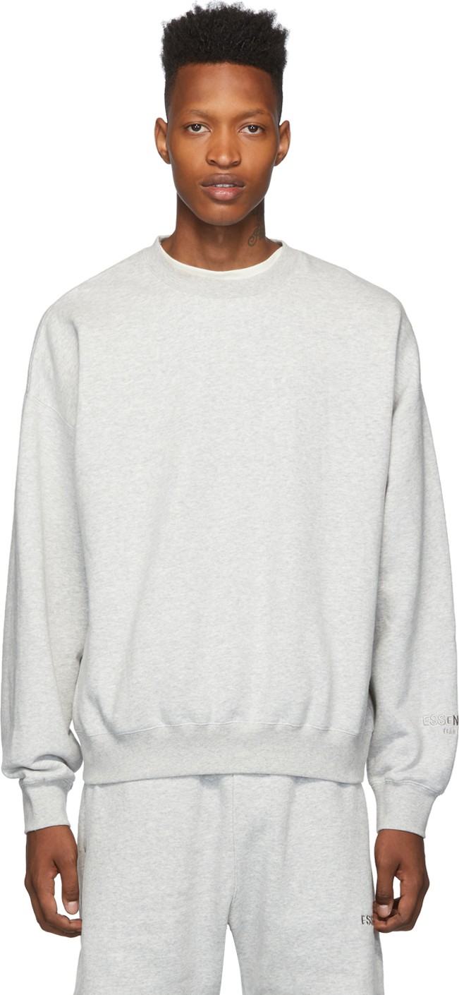Essentials Grey Pull-Over Sweatshirt