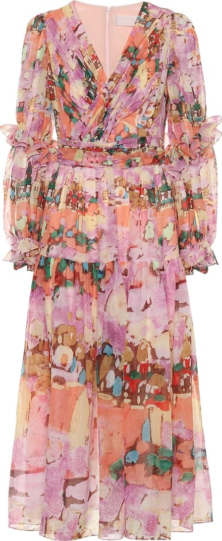 Peter Pilotto Floral georgette midi dress