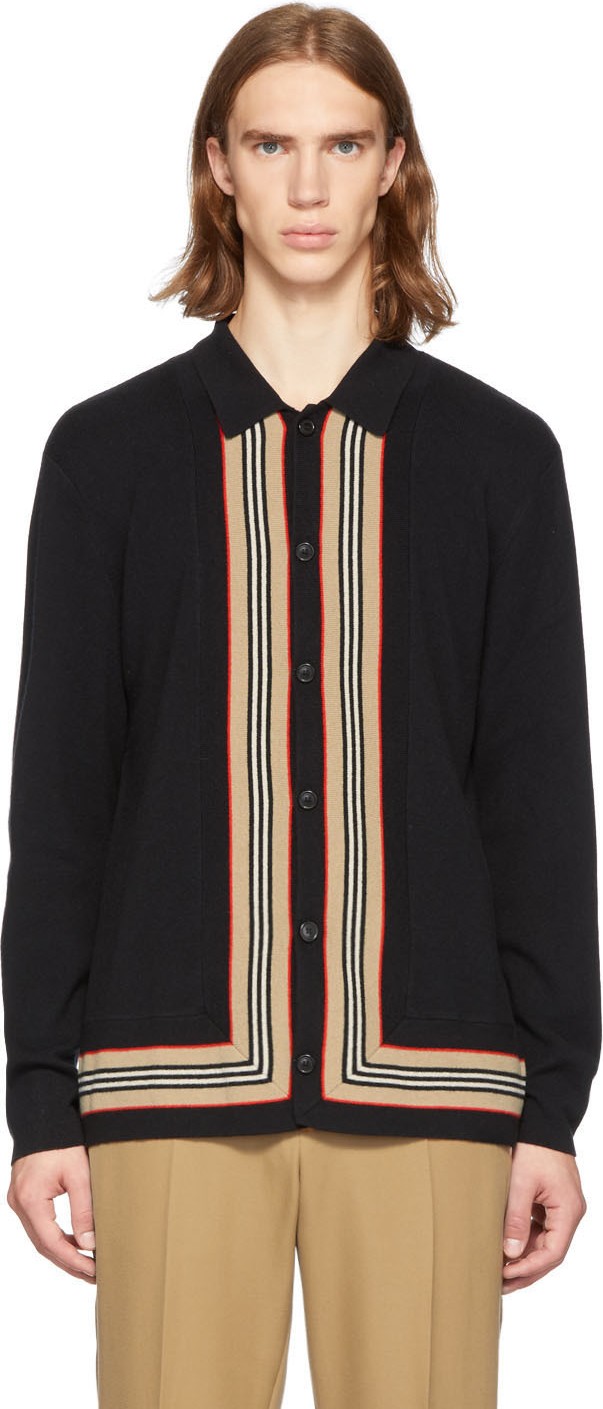 Burberry London England Black Lachlan Cardigan