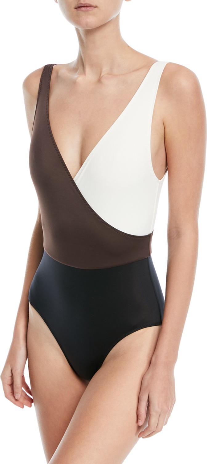 Solid & Striped The Ballerina Colorblocked One-Piece Swimsuit