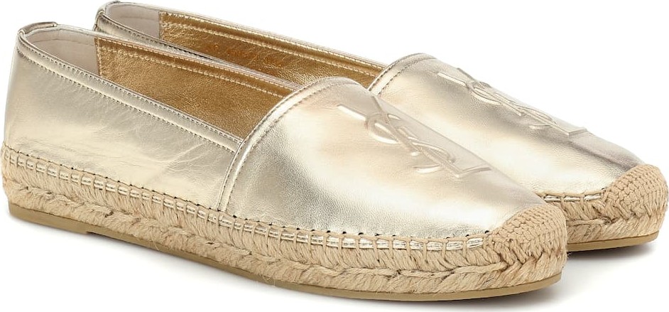 Saint Laurent Metallic leather espadrilles