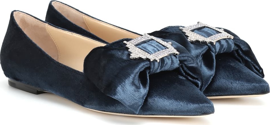 Jimmy Choo Gilly velvet ballet flats