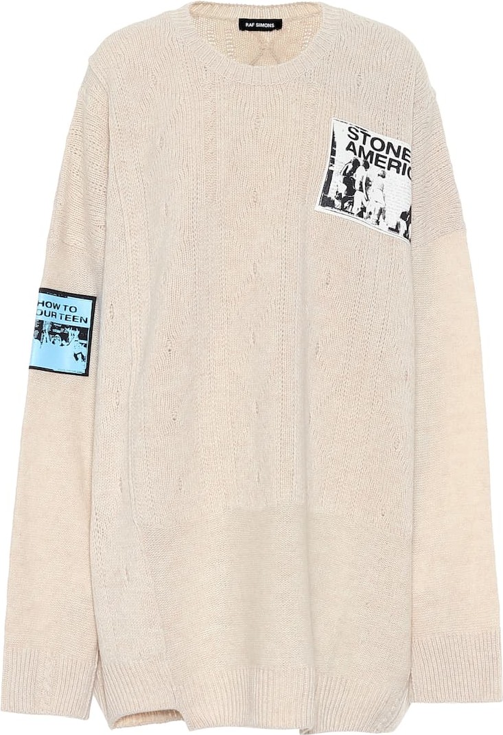 Raf Simons Appliquéd wool sweater