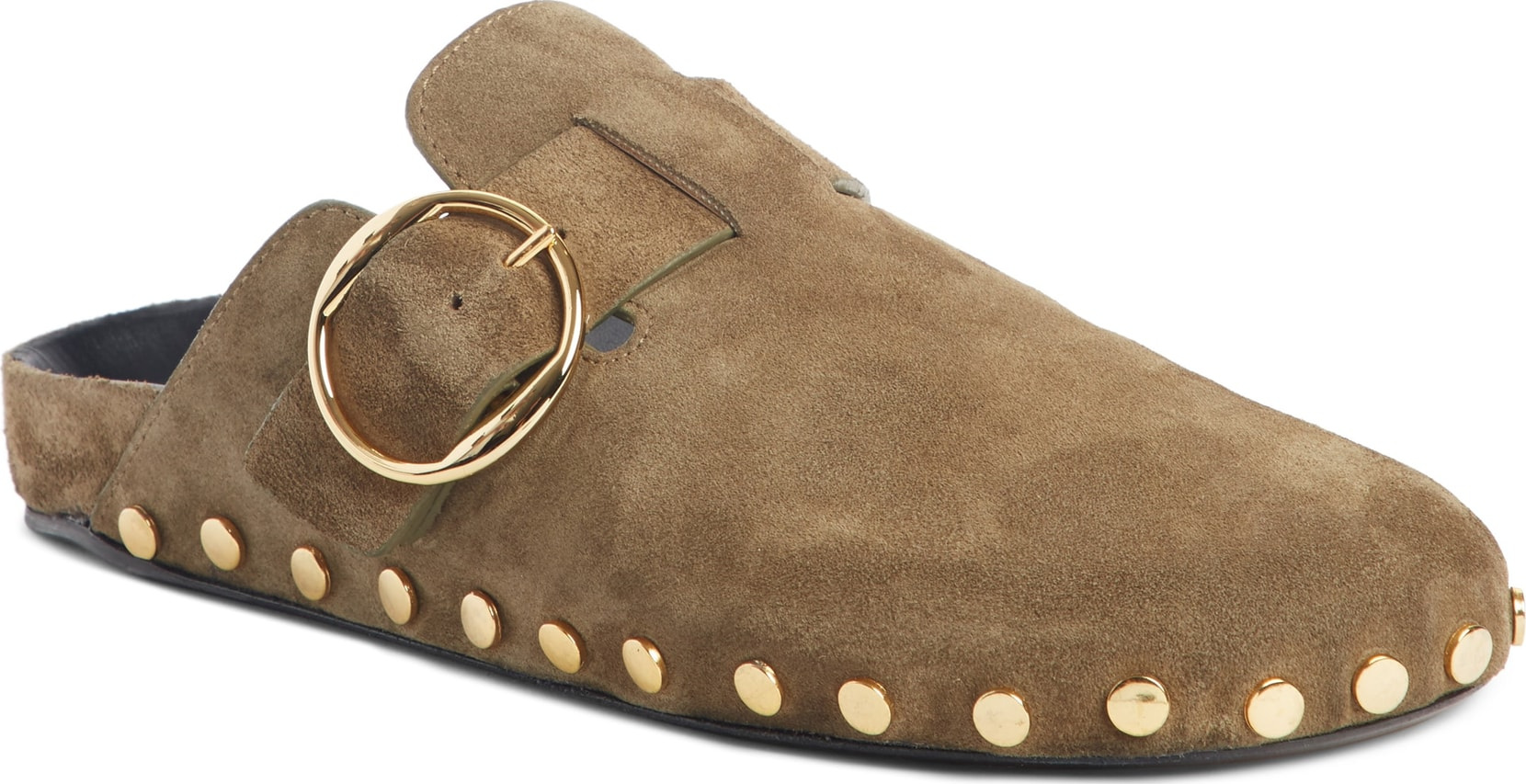 Isabel Marant Flat Mirvin Studded Buckle Mule