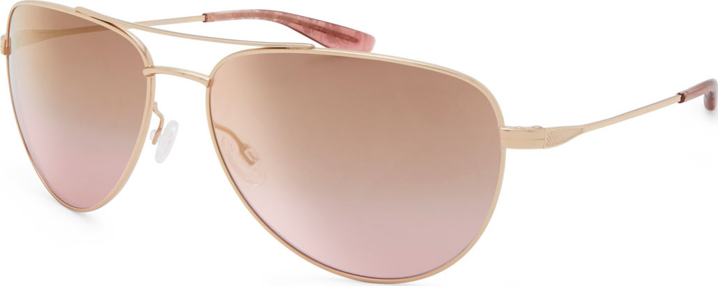 Barton Perreira Five-Star Mirrored Aviator Sunglasses, Rose Gold