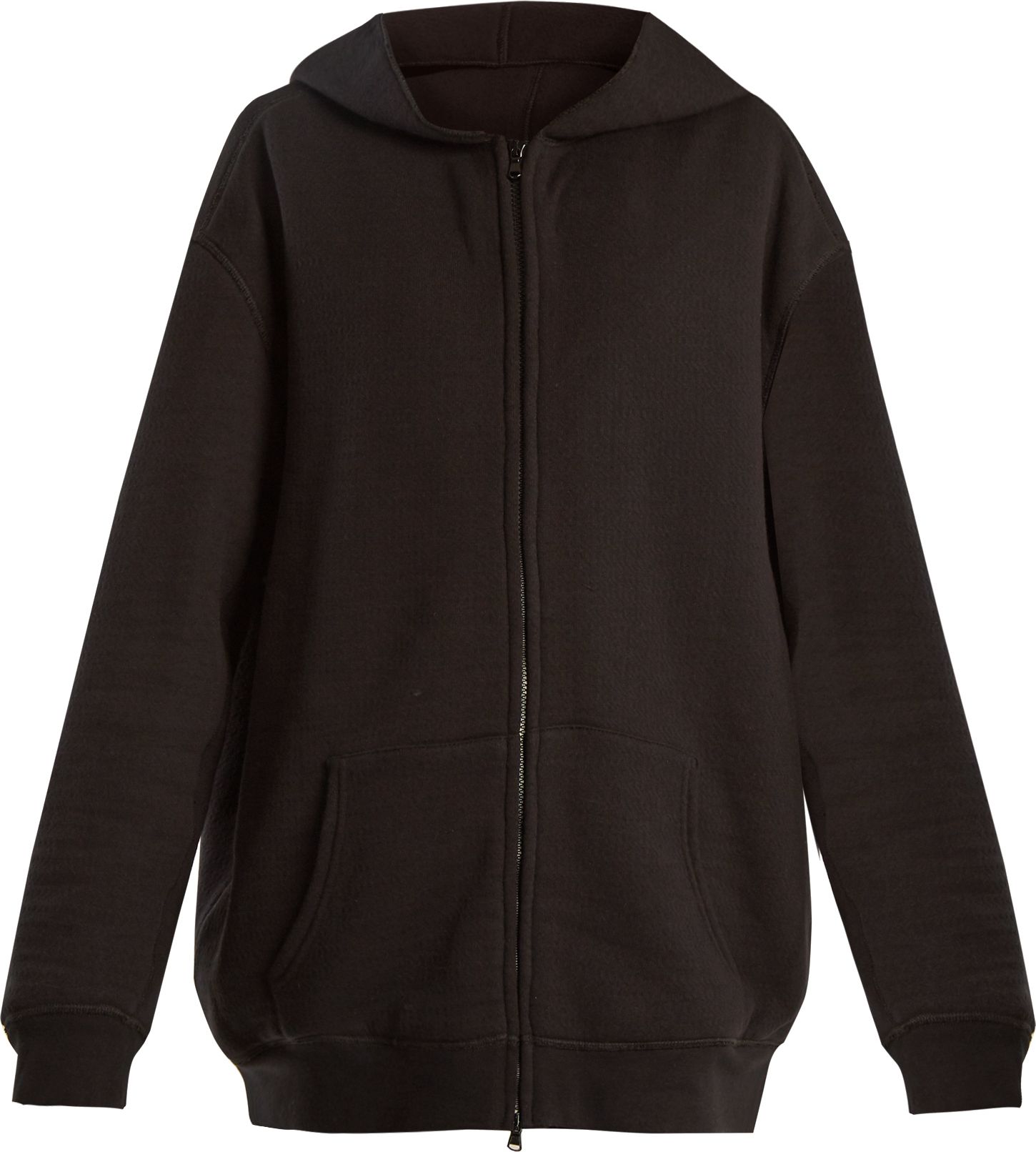 Raey Zip-through Japanese-jersey hooded sweatshirt