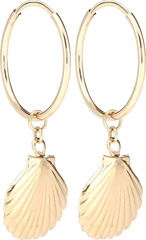 Loren Stewart Birth Of Venus 14kt gold hoop earrings