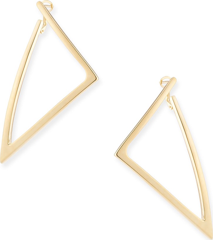 Alberto Milani Millennia 18k Gold Electroform Triangle Earrings