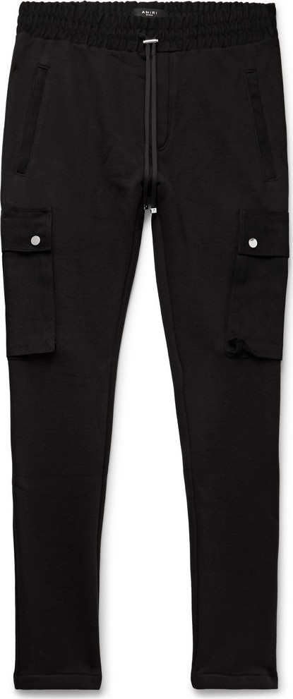 Amiri Slim-Fit Tapered Cotton-Jersey Cargo Sweatpants