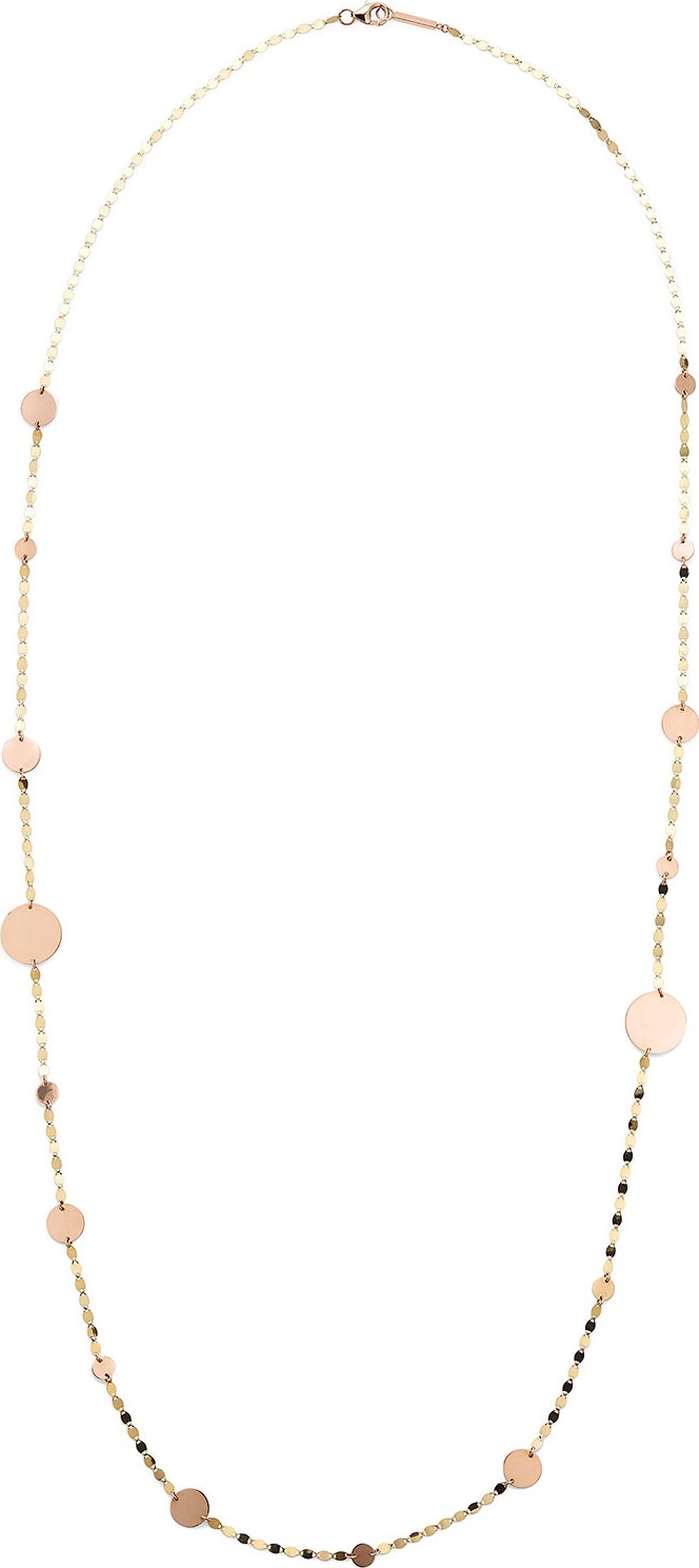 Lana 14k Gold Cleo Long Disc Necklace