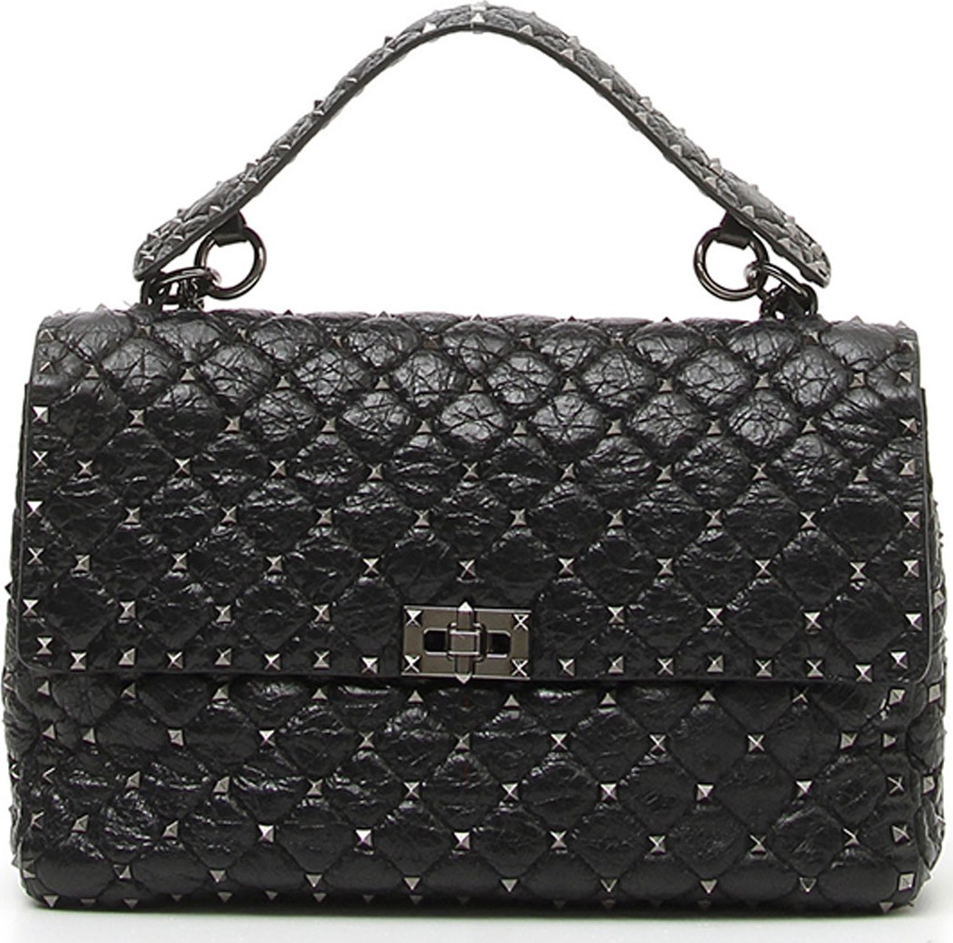 Valentino Rockstud Spike Large Lamb Leather Shoulder Bag