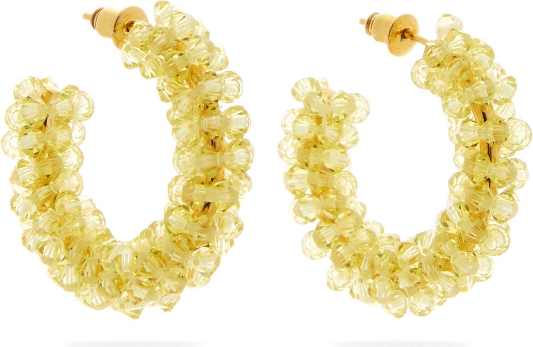Simone Rocha Small beaded hoop earrings
