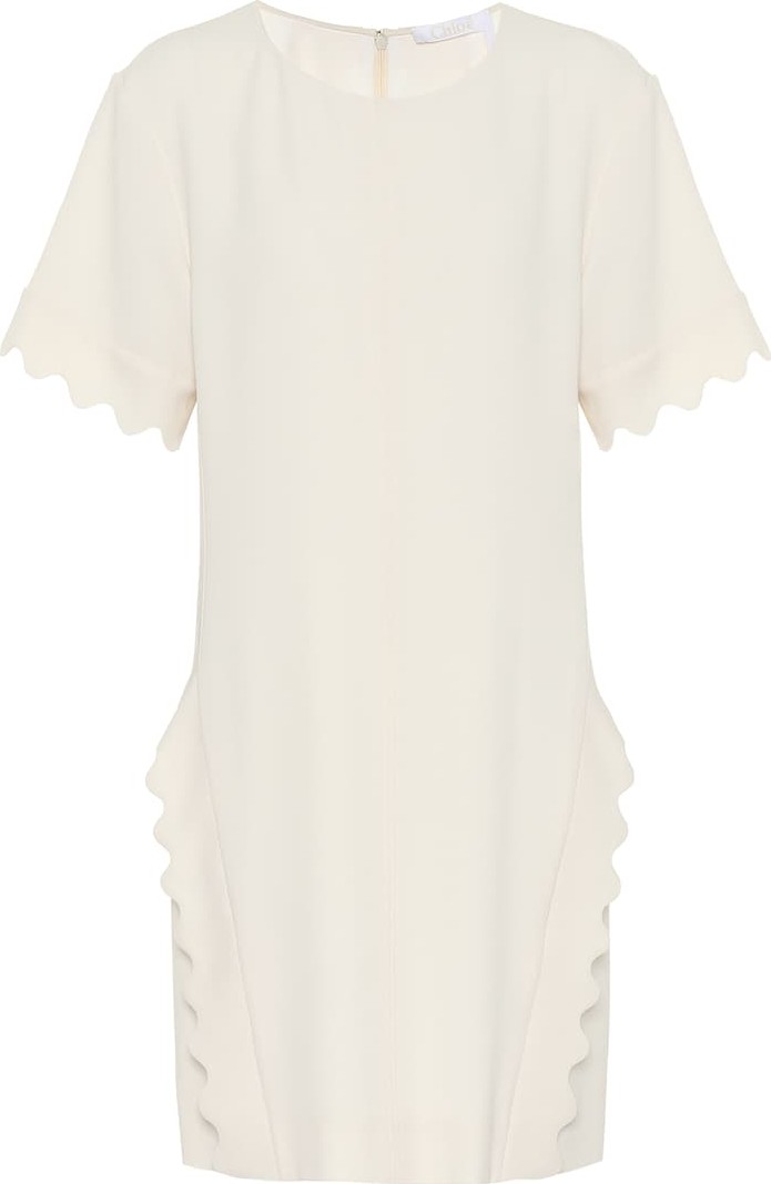 Chloe Scalloped crêpe minidress