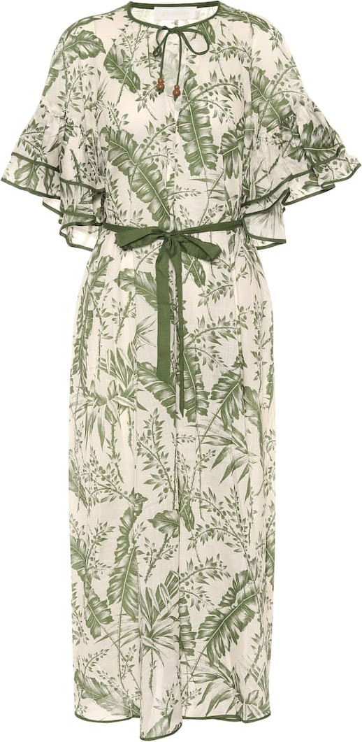 Zimmermann Empire printed cotton midi dress