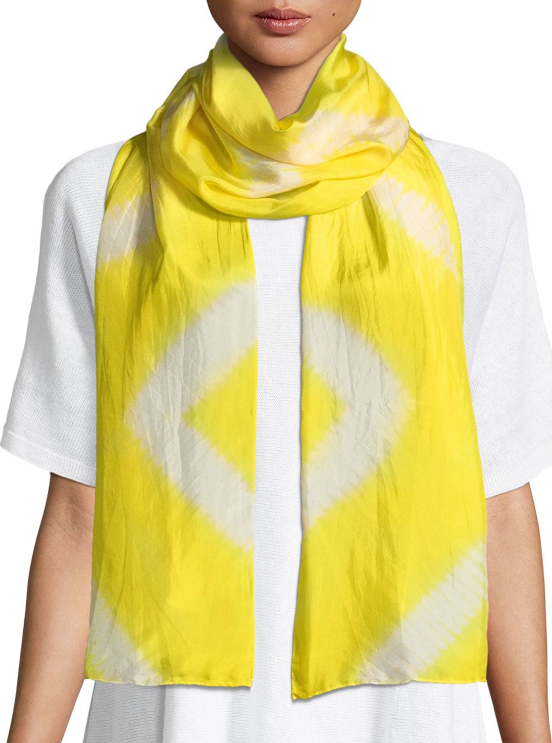 Eileen Fisher Shibori Silk Diamonds Scarf