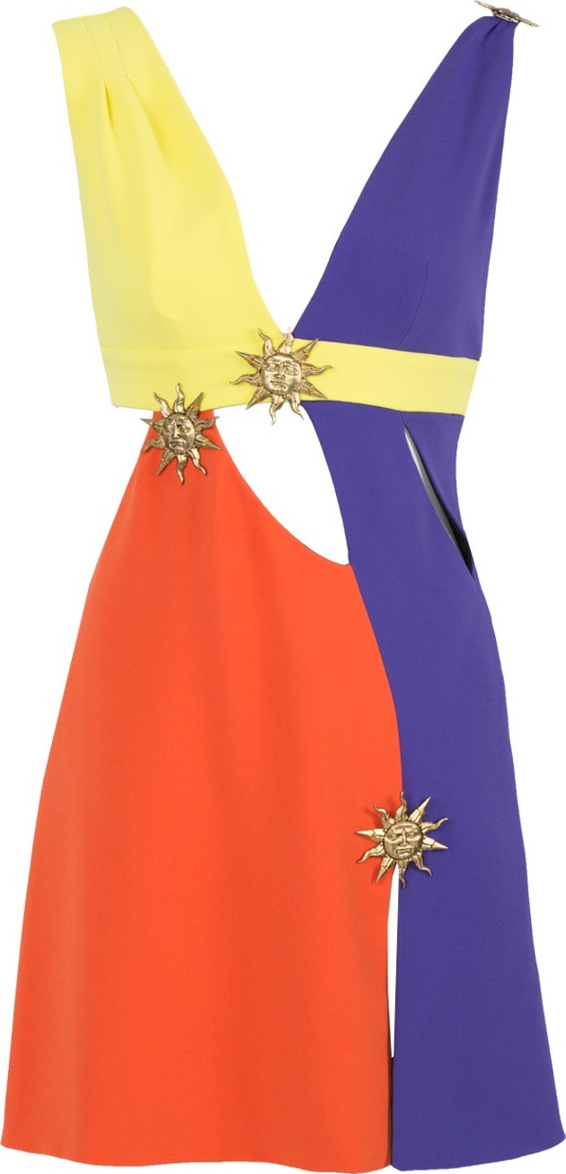 Fausto Puglisi Multicolor Cut-out Mini Dress