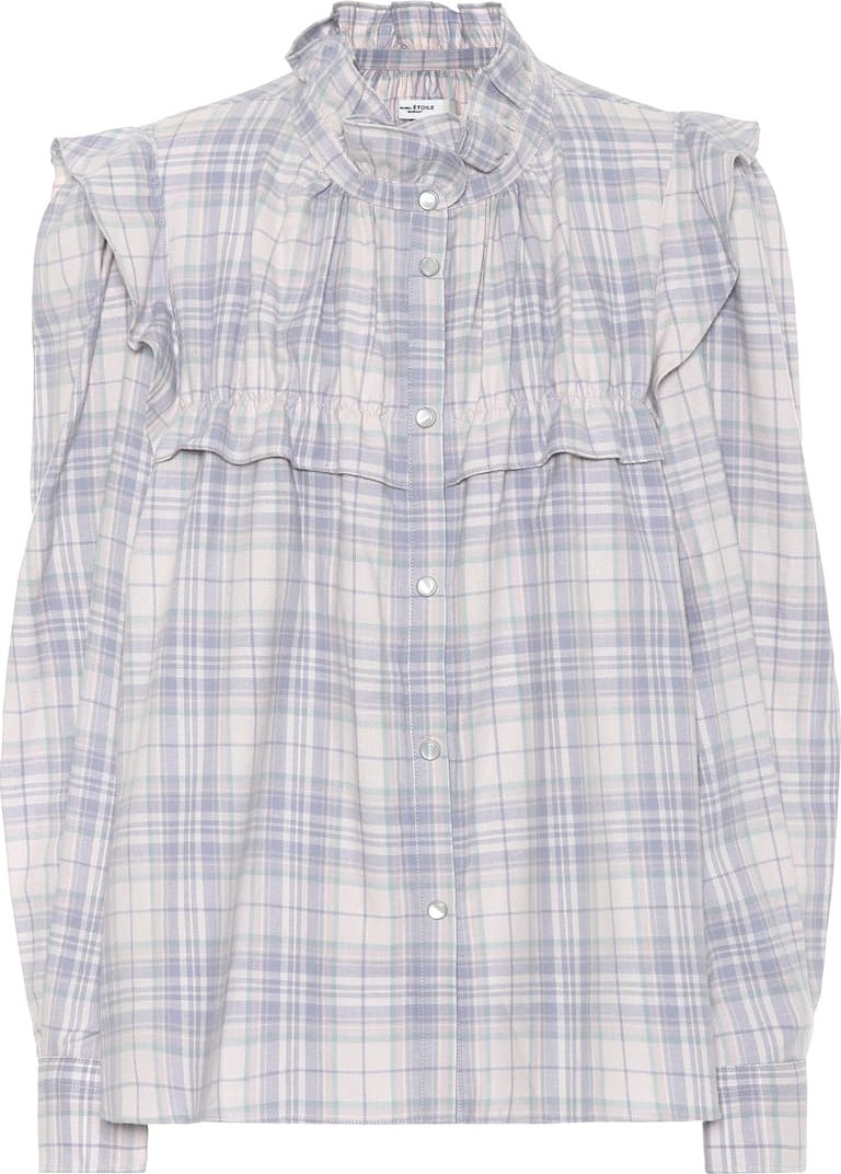 Isabel Marant Etoile Idety check cotton blouse