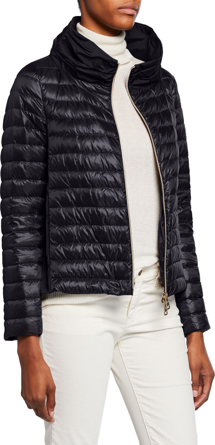 Herno Ladybug Long-Sleeve Puffer Jacket w/ Cape