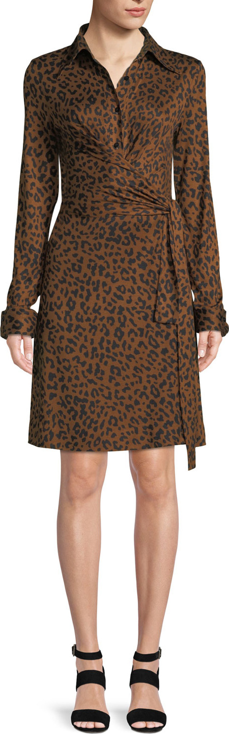 DIANE von FURSTENBERG Didi Side-Tie Leopard-Print Dress