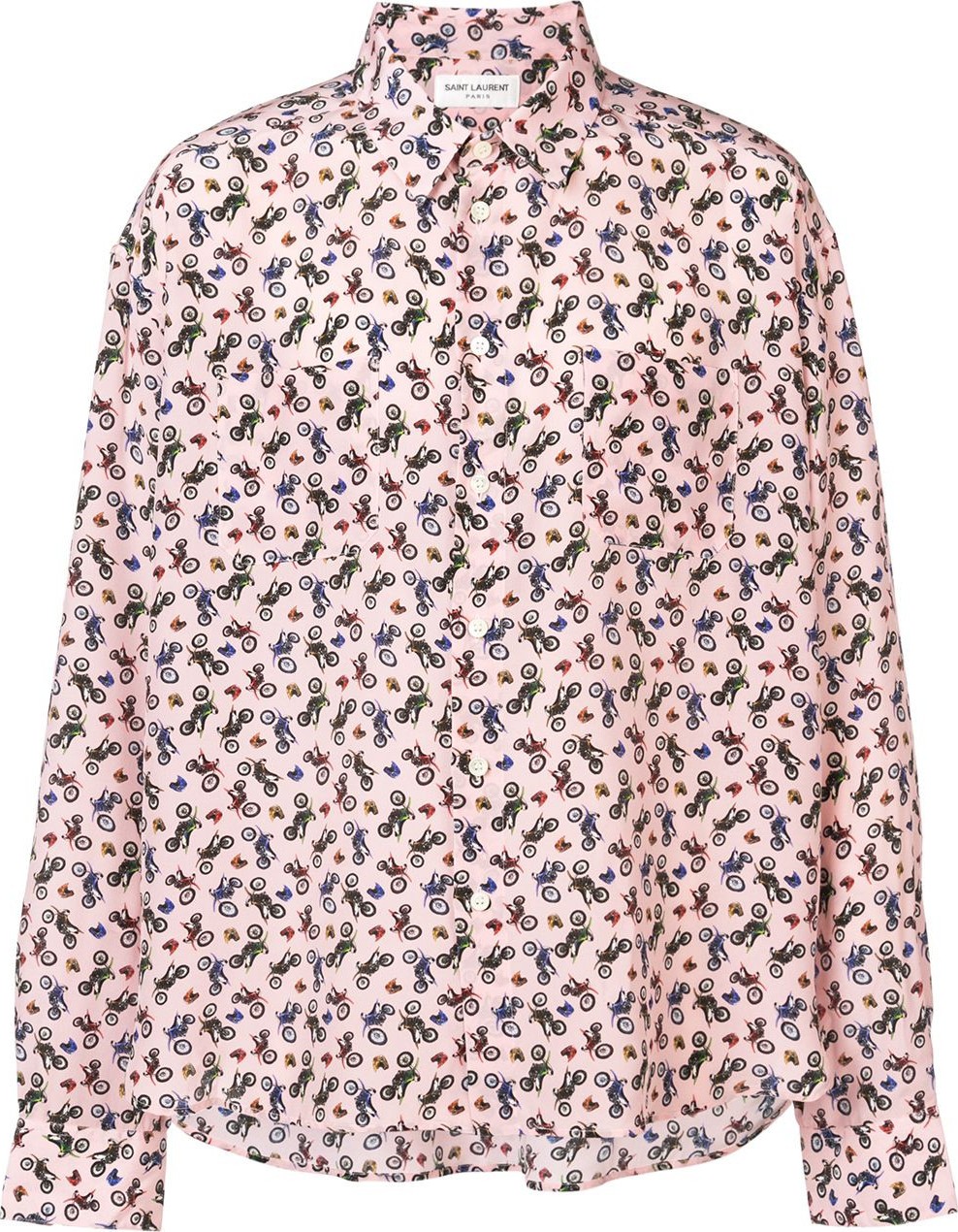 Saint Laurent motorcycle all over printed shirt