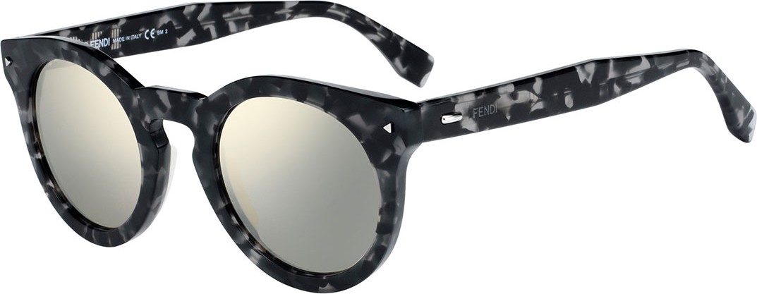 Fendi Round Mirrored Acetate Sunglasses