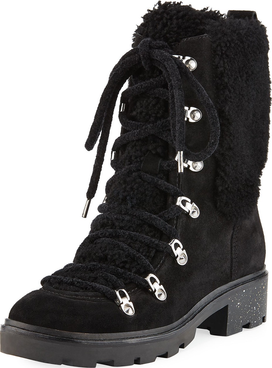 Sigerson Morrison Isla Suede Combat Boots